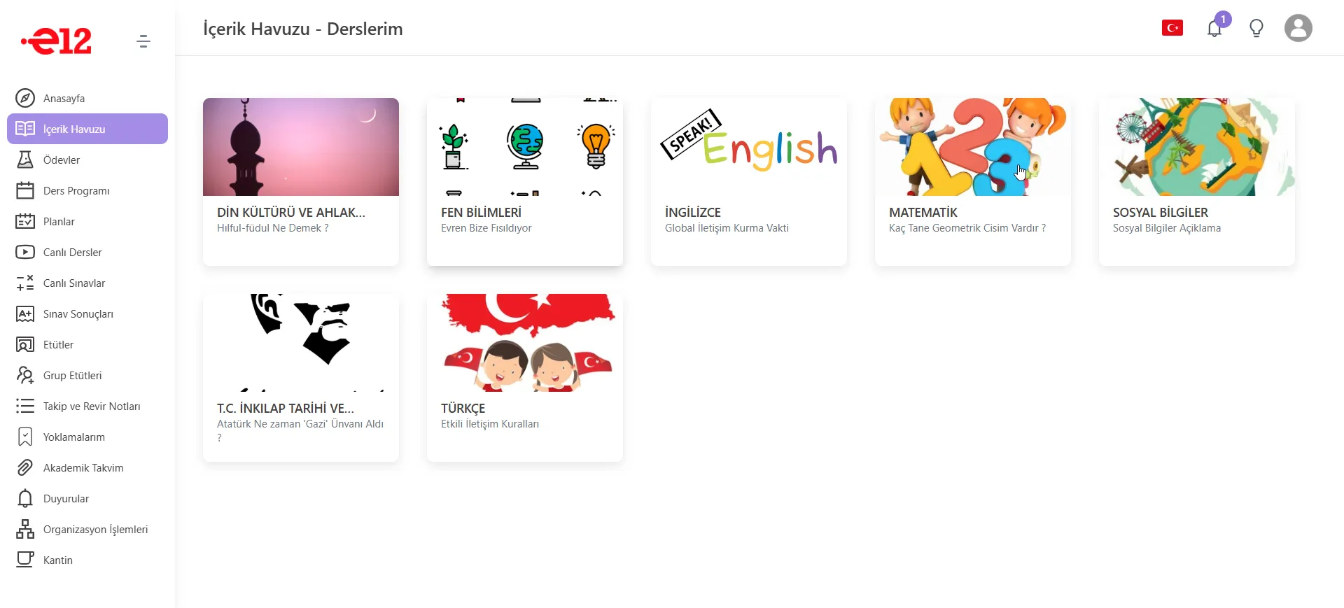 E12 İnkılap Tarihi ve Atatürkçülük 8. Sınıf panel içi görsel